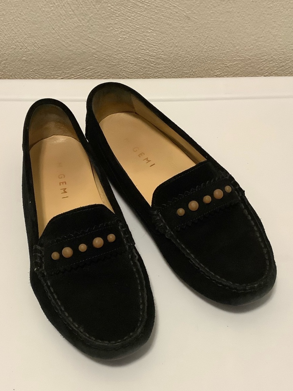 M. GEMI| Suede Leather Driving Moccasins Loafers Sz 37/ US Sz 7